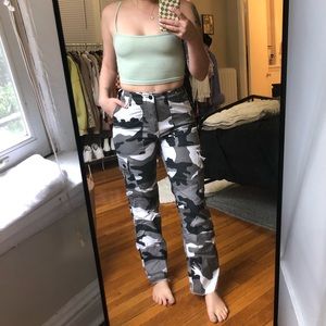 Urban Outfitters black and white camouflage pants